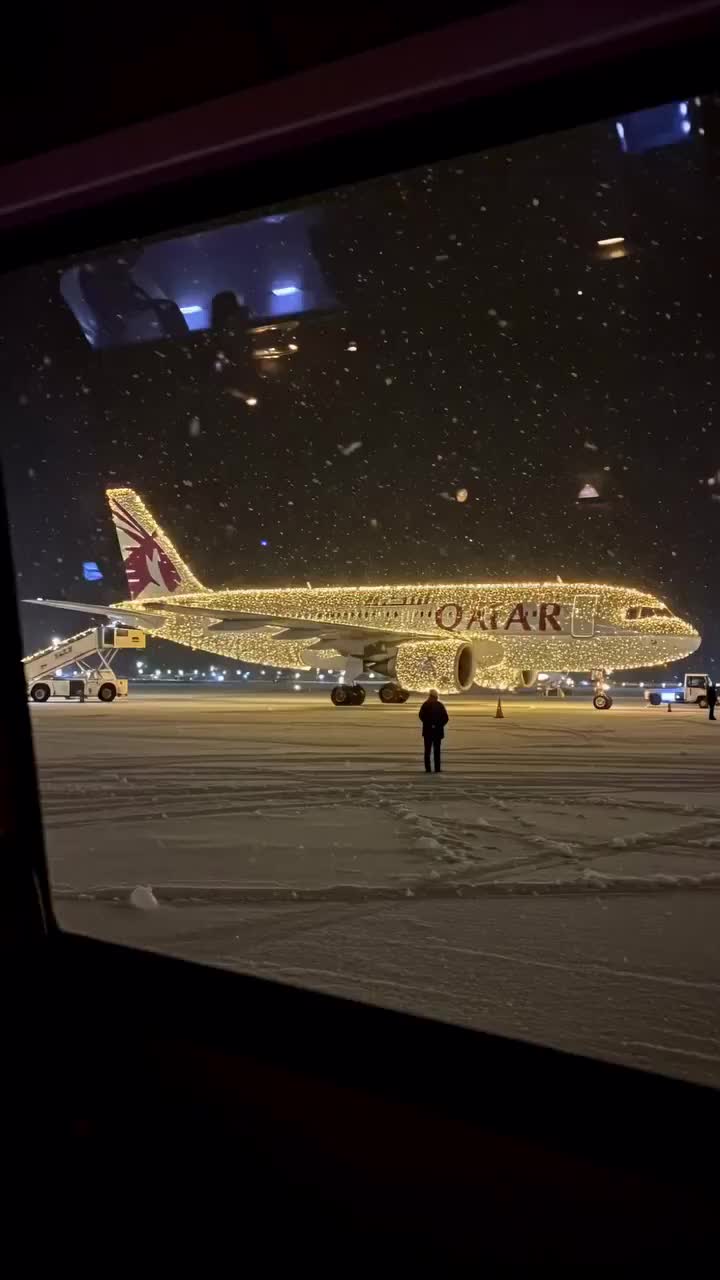 Qatar Airways украшает самолет к праздникам, несмотря на высокие затраты на топливо