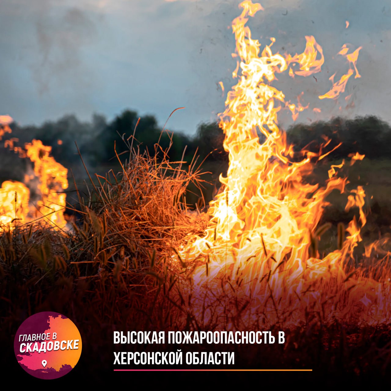 Высокая пожароопасность в Херсонской области Третьего и четвертого июля в западных, южных и юго-восточных районах Херсонской области прогнозируется высокая пожароопасность. Будьте осторожны, не разжигайте костры, не сжигайте мусор и сухую растительность на своих участках и в окрестностях, а также не выбрасывайте непотушенные сигареты и спички.