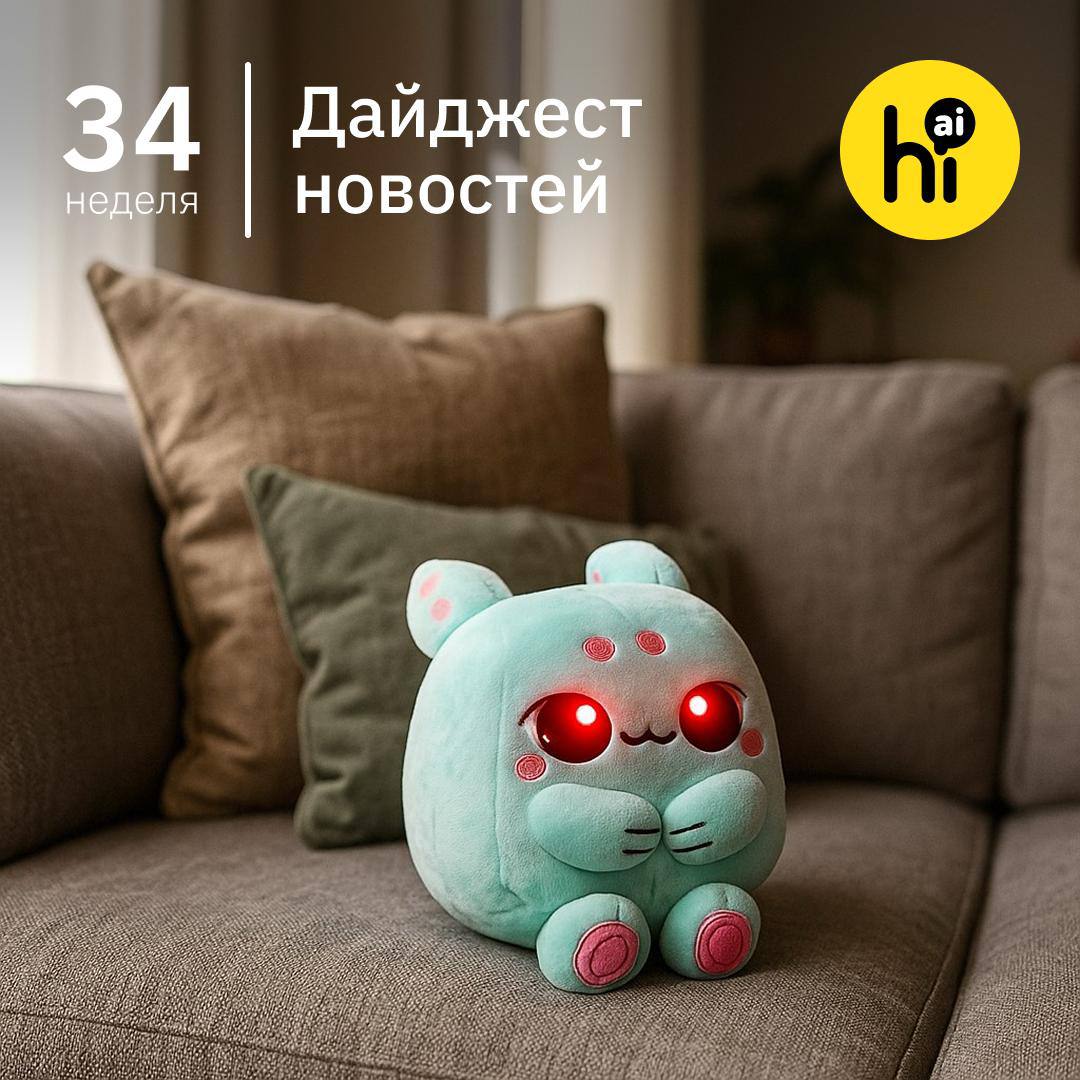 Привет друзья Самое интересное за 34 ю неделю 2025 года из мира ИИ в нашем воскресном дайджесте НОВОСТИ НЕЙРОСЕТЕЙ DeepSeek V3 1 новая нейросеть от китайского стартапа бесплатно в GPT4Telegrambot Qoder новый ИИ агент для программирования от Alibaba ChatGPT теперь создает интерактивные тесты и квизы СОХРАНИТЕ ПРИГОДИТСЯ Пишем собственную LLM за семь уроков Veo 3 создает видео 9 16 для соцсетей Reels и Shorts Как сделать ИИ кадры дорогими Гайд по свету ПОЧИТАТЬ Компания Curio запустила мягкие игрушки с ИИ которые могут шпионить за детьми ИИ научили читать мысли которые человек произносит про себя Искусственный мозг научили управлять робо собакой CEO Microsoft AI Мустафа Сулейман считает угрозой псевдосознательный ИИ У кроликов начинают расти рога из за вируса Что такое промптография и почему это новый вид искусства Apple готовит домашних ИИ роботов HTC представила умные очки Eagle за 520 Prophet Arena бенчмарк для нейросетей на способность к предсказаниям Подпишитесь на Hi AI AIWeek