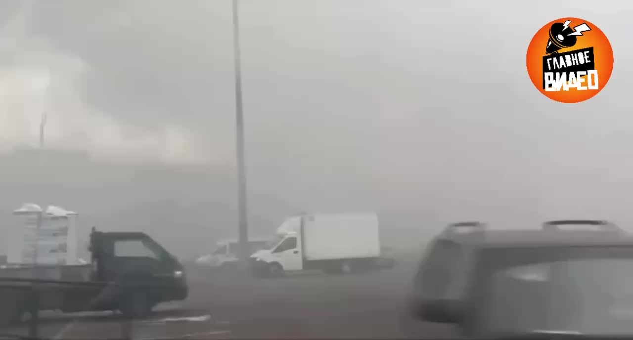 Пожар в Мытищах вызывает ухудшение видимости на Ярославском шоссе