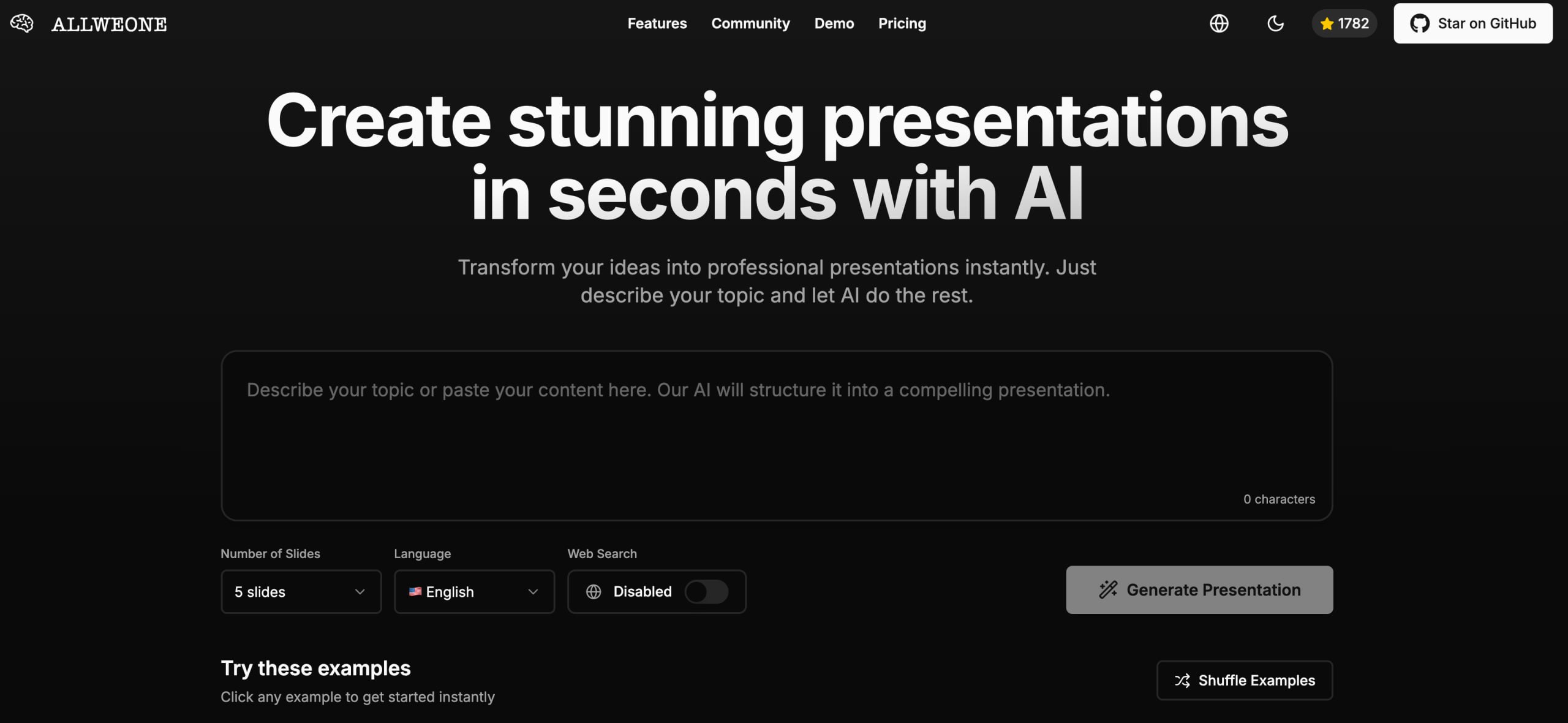 ИМБА вышел новый топовый генератор презентаций Allweone Работает по одному промпту Сервис сразу добавит картинки графики по ЛЮБОЙ теме Результат сразу можно отредачить Понимает русский БЕСПЛАТНО Залетаем сюда PushEnter
