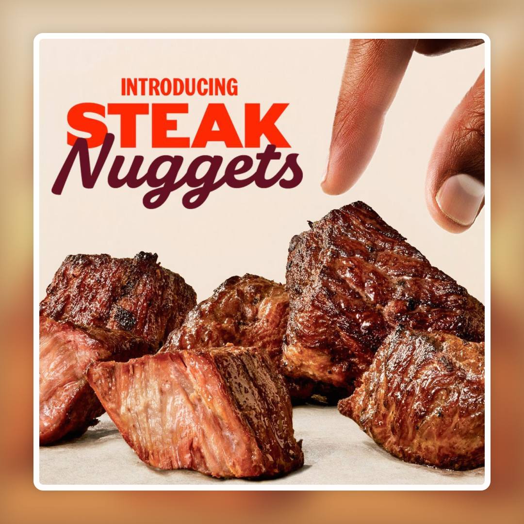 Американская сеть Arby s изобрела шашлык Steak Nuggets это просто кусок говядины порезанный на мелкие кусочки которые можно есть руками За самую маленькую порцию из 5 кусочков нужно будет отдать 7