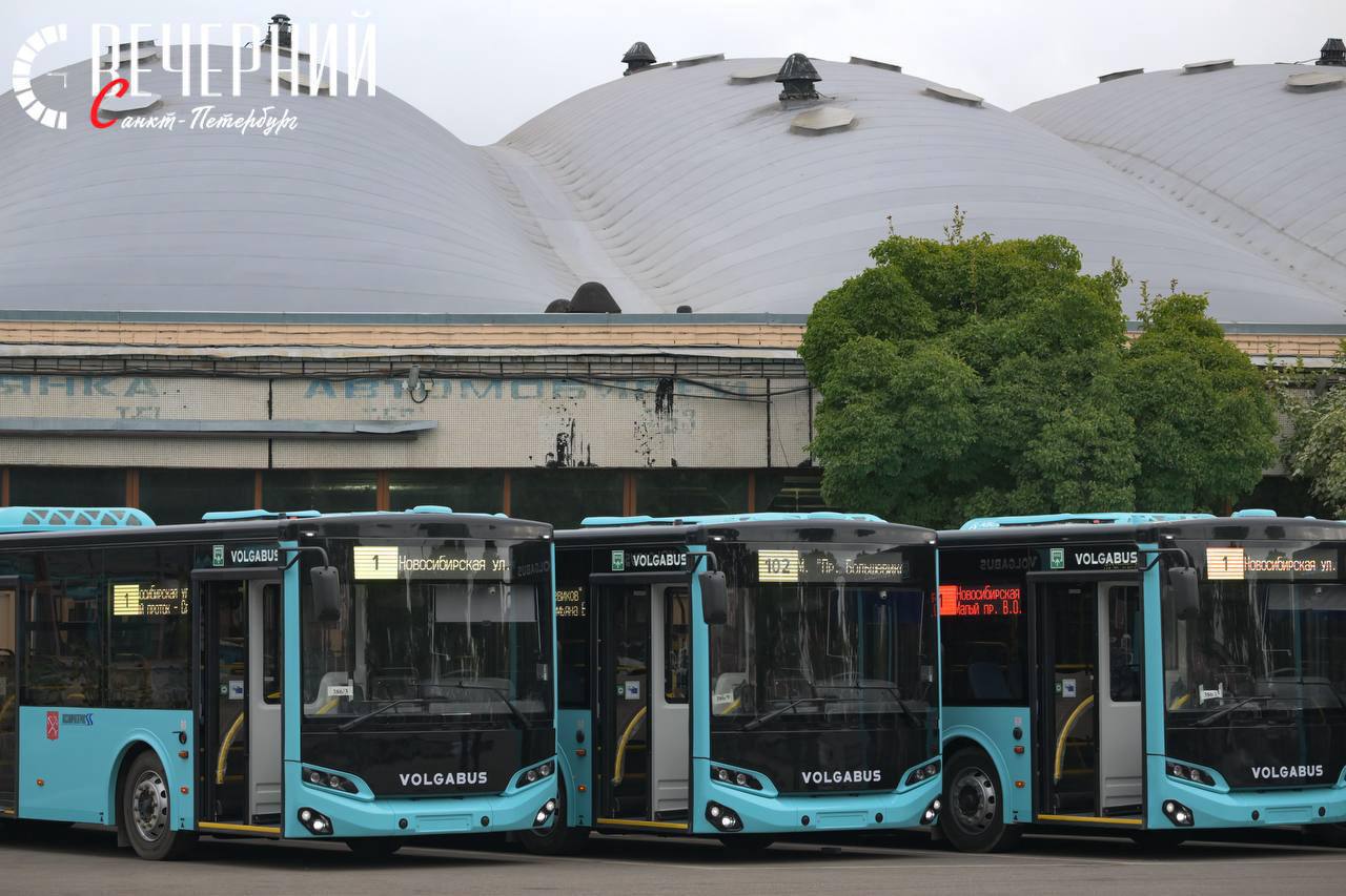 30 новых автобусов ЛиАЗ и 53 Volgabus прибыли в Петербург и готовятся выйти на городские маршруты 16 сентября в автобусном парке 5 губернатор Александр Беглов осмотрел автобусы большого класса полученные Пассажиравтотрансом В город поступило 30 автобусов ЛиАЗ и 53 Volgabus Мы уже четыре года занимаемся обновлением пассажирского автотранспорта По итогам этого года средний возраст автобусов Пассажиравтотранса составит чуть больше 3 5 лет Наша цель чтобы петербургские автобусы были не старше 5 6 лет после чего они будут заменяться У нас есть соответствующие договорённости с транспортными организациями рассказал глава города Пассажировместимость автобусов от 103 до 106 человек Они обладают просторным и светлым салоном низким полом мультимедийными информационными системами USB разъемами для зарядки мобильных устройств системами отопления и кондиционирования Комфорт водителя обеспечивается регулируемым сидением на пневмоподвеске и эргономичным расположением приборов управления Безопасность автобусов улучшена за счёт внедрения электропривода вентилятора системы охлаждения вместо ранее применявшихся гидравлических систем Также на транспортных средствах установлена система мониторинга состояния водителя помогающая ему сохранять фокус внимания во время выполнения рейса До конца 2025 года и в начале 2026 также ожидаются поставки по контрактам с Минским автомобильным заводом Город получит 100 электробусов и 120 автобусов особо большого класса Фото Александр Гальперин Вечерний Санкт Петербург