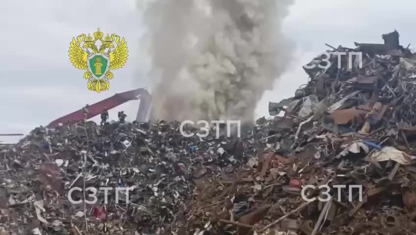 Пожар в морском порту Санкт-Петербурга: ликвидация возгорания продолжается