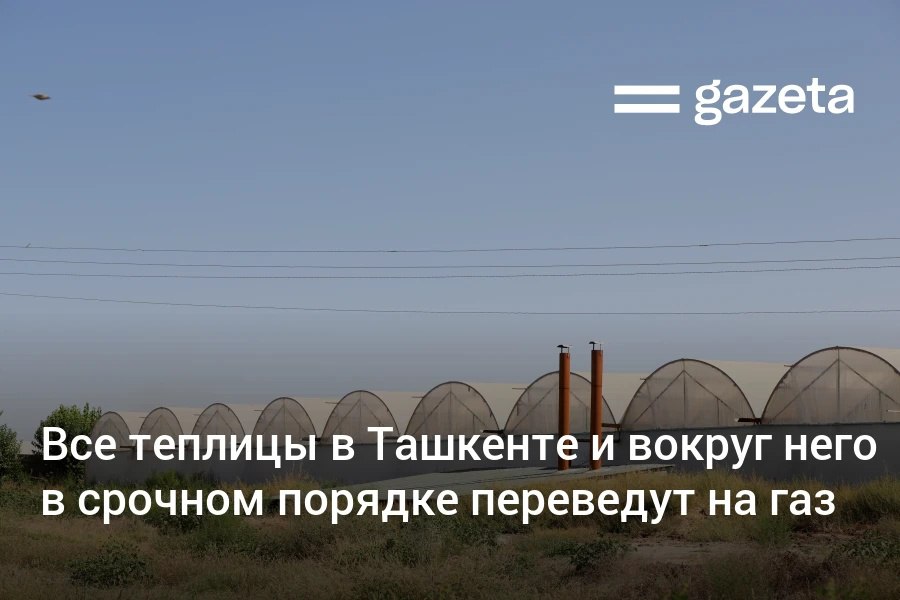 Все теплицы в Ташкенте и на прилегающей к нему территории переведут на отопление природным газом говорится в указе президента Узбекистана Министерству энергетики поручено заключить договоры об этом в течение недели   www gazeta uz ru 2025 11 25 greenhouses Telegram Instagram YouTube