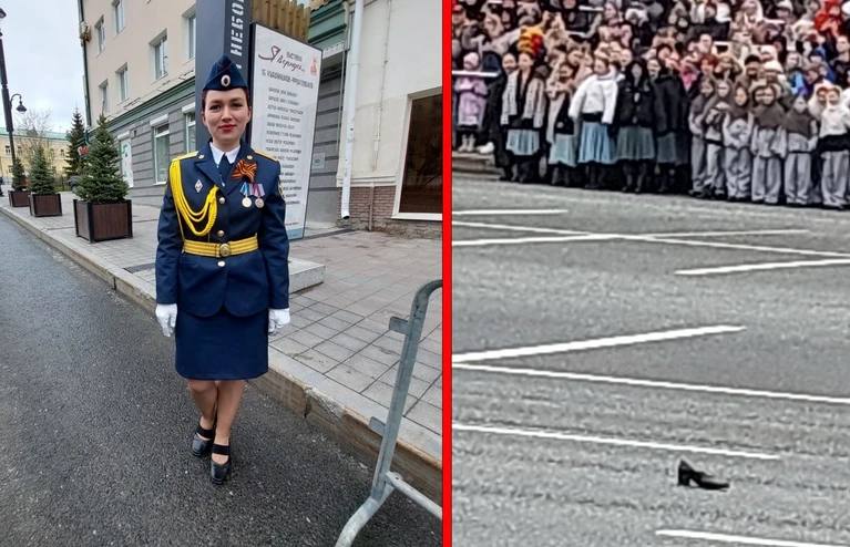 “Золушка” на параде в Перми потеряла туфельку Перед генералами на военном параде в Перми в одной туфле пришлось пройти младшиму инспектору отдела охраны СИЗО-5 ГУФСИН России по Пермскому краю Кристине Трутневой. Туфля слетела прямо во время марша. “Золушка" говорит, что было очень холодно сыро грязно, но она не стала ломать строй: “Кто-то из девочек – чтобы укрепить туфли - пользовался скотчем и приматывал их к ноге, а у меня была только резинка”, - делится Кристина. С туфелькой, кстати, все хорошо. Редактор пермской редакции отдала потеряшку “Золушке”.