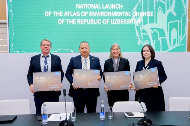 В Узбекистане презентован Атлас экологических изменений На полях 20 й Конференции сторон Конвенции о международной торговле видами дикой фауны и флоры находящимися под угрозой исчезновения CITES CoP20 состоялась презентация Атласа экологических изменений Республики Узбекистан   English O zbek tilida Ўзбек тилида На русском iOS Android