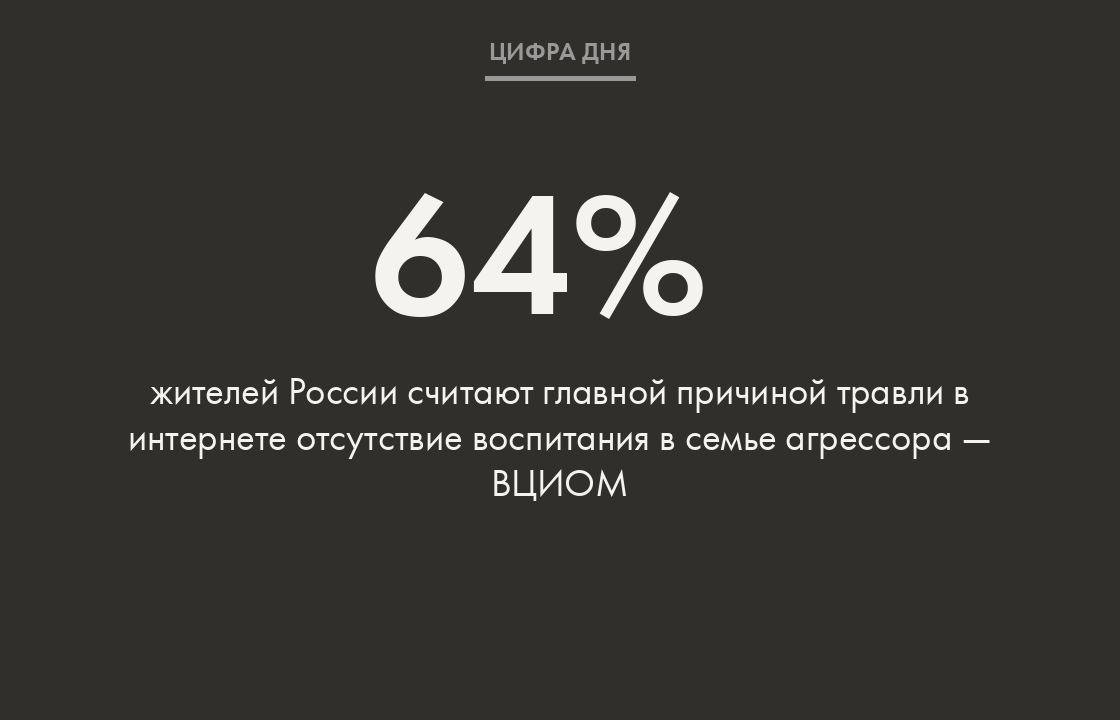 Около 40% респондентов готовы обратиться в компетентные органы в случае травли их ребенка, 48% — провести беседу с ним, 47% — обсудить ситуацию с родителями обидчика, говорится в исследовании ВЦИОМа.   Согласно опросу, только 15% рассматривают обращение к психологу.   О том, почему в российских школах есть проблема буллинга и как это предотвратить, «Такие дела» рассказывали в материале «Пострадают все».