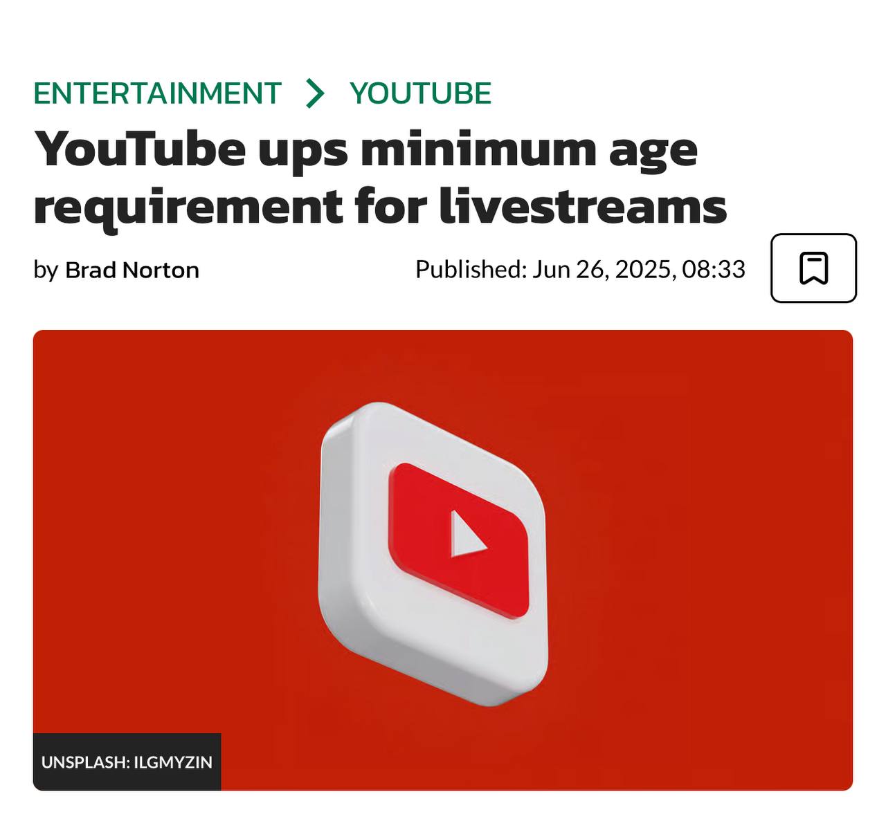 YouTube увеличил минимальный возраст для проведения трансляций с 13 до 16 лет. Таким образом, всех, кто младше, во время прямого эфира должен будет сопровождать взрослый. Несоблюдение этого правила повлечёт за собой ряд последствий, начиная от ограничений в чате и заканчивая полной потерей возможности стримить. Вот и всё, никаких вебинаров от десятилетних профессионалов, которые могли объяснить, как справиться с любой проблемой.