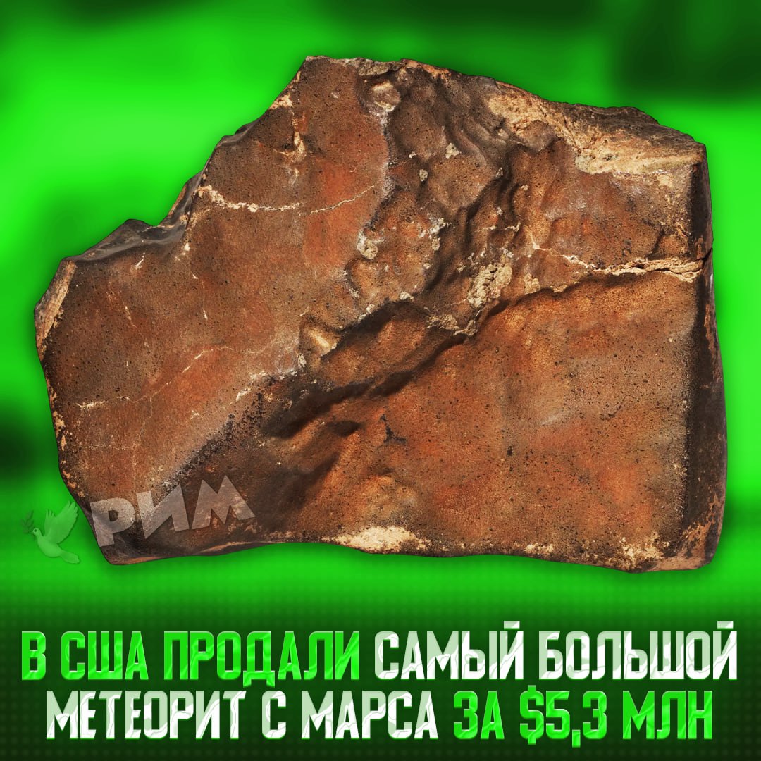 Самый большой метеорит с Марса продали за $5,3 млн на аукционе — эта сделка стала крупнейшей за всю историю    — мда, вот дураки, у меня такой же во дворе бесплатно лежит...    Рифмы и Морген