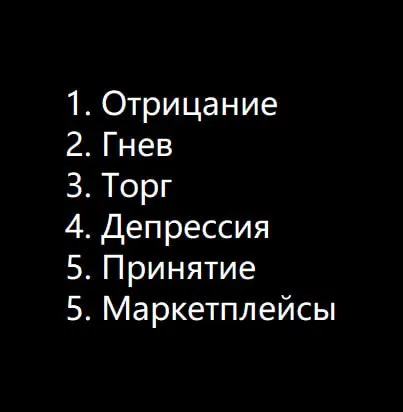 Отрицание торг принятие банки и маркетплейсы прошли путь от конфликта к сотрудничеству как рассказали в ВТБ Первый зампред правления банка Ольга Скоробогатова сравнила эту эволюцию с классическими стадиями Рынок по её словам выходит на более зрелую модель взаимодействия ориентированную на качество и потребности клиентов Я думаю что оба сообщества сейчас находятся на стадии принятия и я вижу следующий шаг как некое осмысление новых бизнес моделей между банками маркетплейсами и банками маркетплейсов Это как принципы психологии в начале отрицание потом принятие потом созидание отметила Скоробогатова
