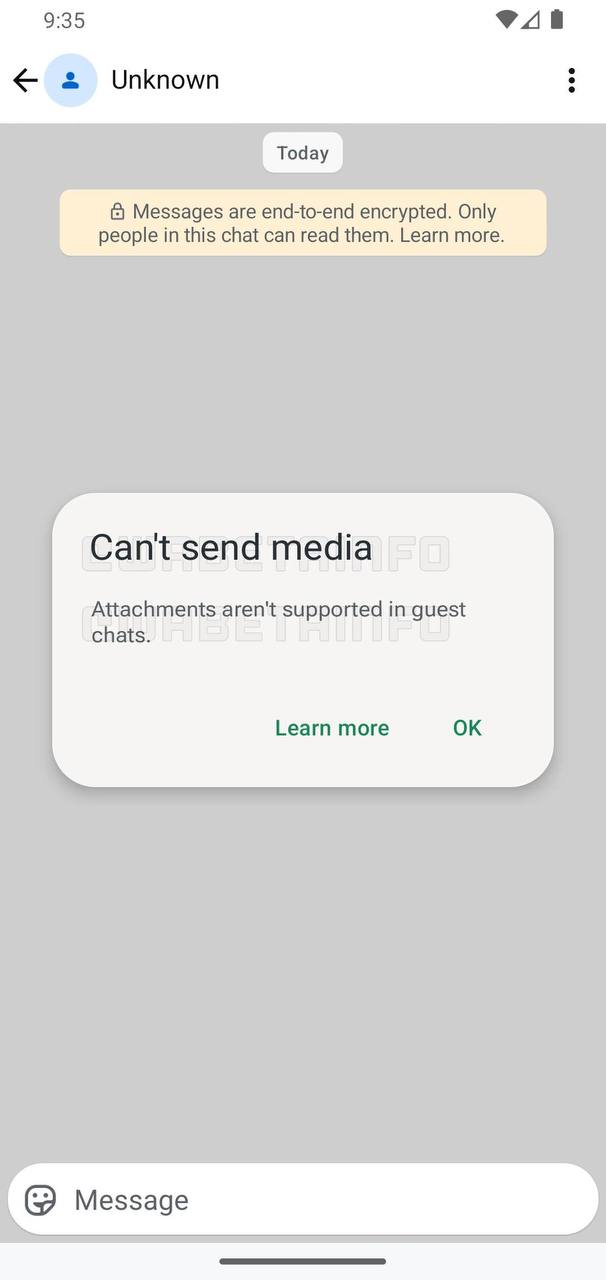 Новое удивительное решение от WhatsApp  Теперь вы можете общаться с людьми без установки популярного мессенджера.  В новой бета-версии для Android появилась функция гостевых чатов. Все, что нужно, это выбрать контакт, отправить ему ссылку, и собеседник сможет открыть чат непосредственно в браузере, не устанавливая приложение и не регистрируясь.  Ключевые моменты: — Функция действует исключительно с номерами, которые не зарегистрированы в WhatsApp; — Если у собеседника есть аккаунт, но он давно не используется, функция работать не будет; — На текущем этапе возможен только обмен текстовыми сообщениями  поддержка фото, видео и аудиосообщений пока не реализована .     #whatsapp