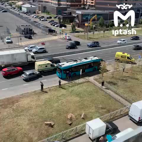 ДТП с троллейбусом в Казани: столкновение с фонарным столбом