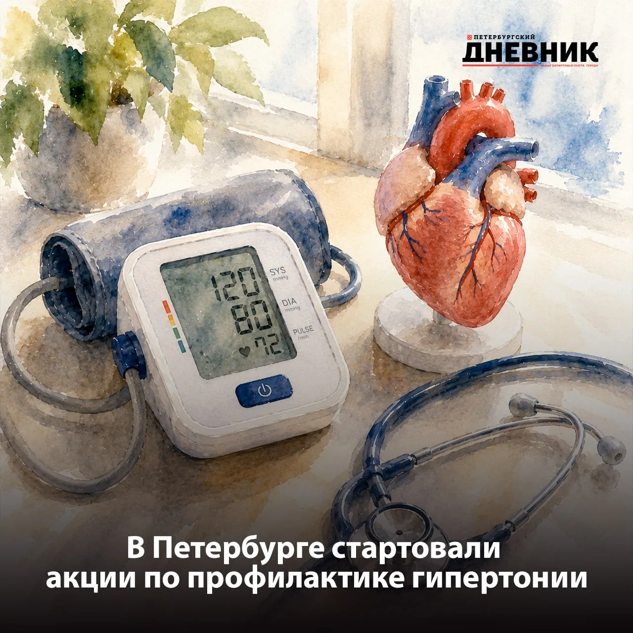 В Петербурге стартовала Неделя борьбы с гипертонией С 11 по 17 мая в городе пройдут акции лекции и бесплатные консультации посвящённые профилактике сердечно сосудистых заболеваний Петербуржцы смогут проверить давление получить рекомендации врачей и больше узнать о здоровье сердца Главным событием станет приём кардиологов без предварительной записи на Территории здоровья в ТРК РИО Он пройдёт 14 мая с 16 00 до 20 00 Всем желающим измерят давление проконсультируют по лечению и при необходимости направят на дополнительное обследование Также в рамках недели в Музее гигиены пройдут тематические экскурсии о профилактике сердечно сосудистых заболеваний а врачи расскажут о рисках гипертонии в эфирах и социальных сетях Фото DALL E Подписаться на Петербургский дневник в МАКС