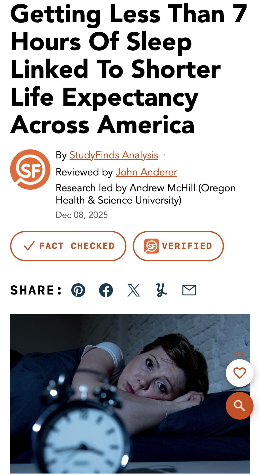 Сон меньше 7 часов в день СОКРАЩАЕТ ЖИЗНЬ сомнологи Ученые выяснили что хороший сон БОЛЬШЕ влияет на продолжительность жизни чем диета спорт или даже общение с людьми и прочие переживания Исследователи проанализировали здоровье десятков тысяч испытуемых и доказали что отсутствие нормального сна и отдыха ведет к РАННЕЙ СМЕРТИ и буквально уничтожает организм Хуже бессонницы оказалось только курение Быстро спать Бэкдор