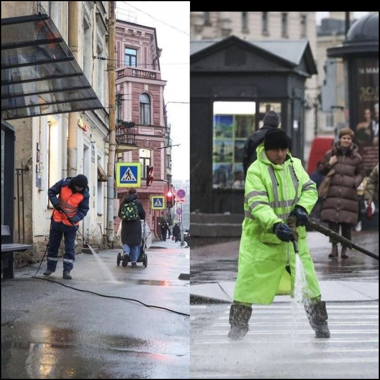 Впервые в январе петербургские улицы моют из-за тёплой погоды.  Такие работы, по словам чиновников, облегчат весеннюю зачистку.   TvoySpb