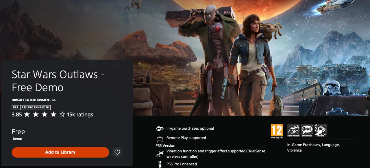 Star Wars Outlaws получила демо-версию  В PS Store стала доступна бесплатная демка игры на 3 часа геймплея с возможностью посетить Татуин.   Перенести сохранения в полноценную версию игры не разрешат.   Также в сеть слили трейлер дополнения A Pirate s Fortune, которое выйдет 15 мая.