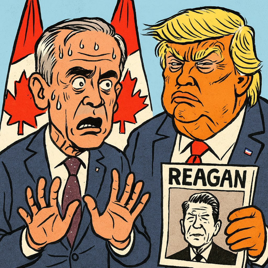 Премьер министр Канады извинился перед Трампом Марк Карни заявил что попросил прощения у президента США за рекламную кампанию где приводятся слова Рональда Рейгана о том что тарифы вредны для мировой экономики и в первую очередь для тех кто их вводит Политик назвал этот ролик неуместным добавив что хотел бы продолжить переговоры о торговле с Вашингтоном Ответа от старины Донни или кого либо из членов его администрации пока не последовало но вероятно что США всё же вернутся к переговорам и откатят последние пошлины введённые в отношении Оттавы в октябре С другой стороны США могут потребовать от властей Канады пойти на ещё большие уступки Например всё таки стать 51 м штатом ПОЛИТИКА Колючий Телеграм  Колючий Дзен