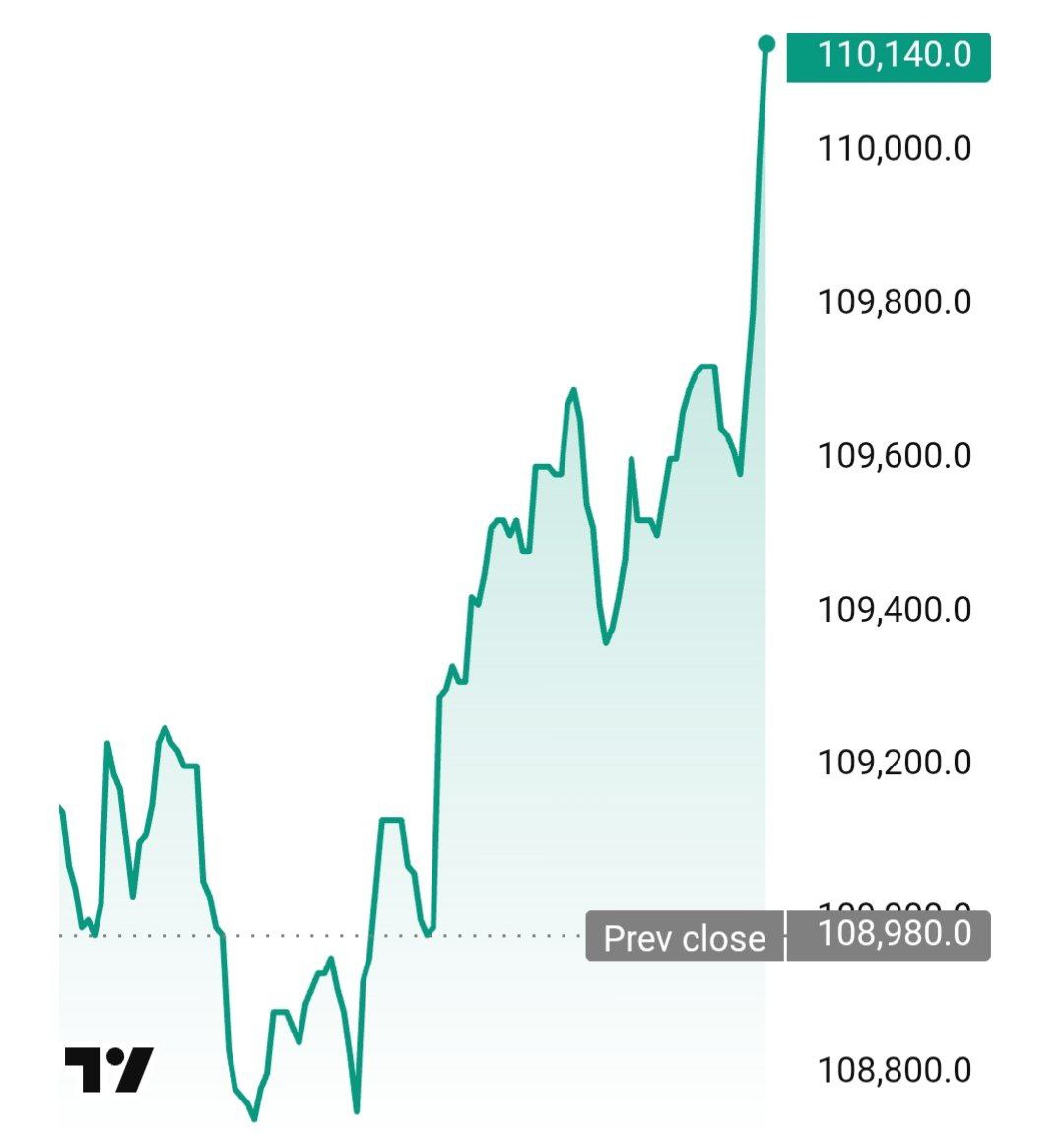 Цена биткоина превысила отметку в $110,000.