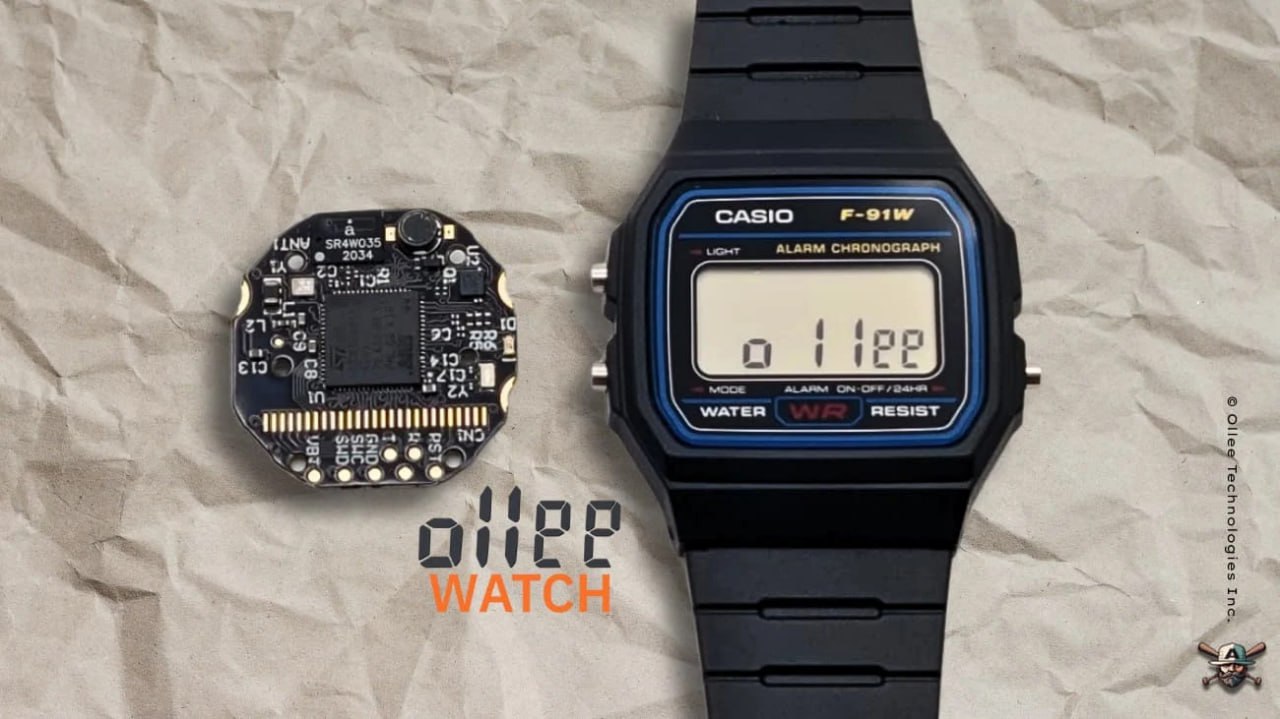 Ремастер легенды Оказывается можно превратить классические Casio в умные часы Плата Ollee Watch устанавливается вместо стандартной электроники и добавляет шагомер синхронизацию со смартфоном отображение погоды и другие функции Оригинальный дизайн никак не страдает rozetked me news 41652