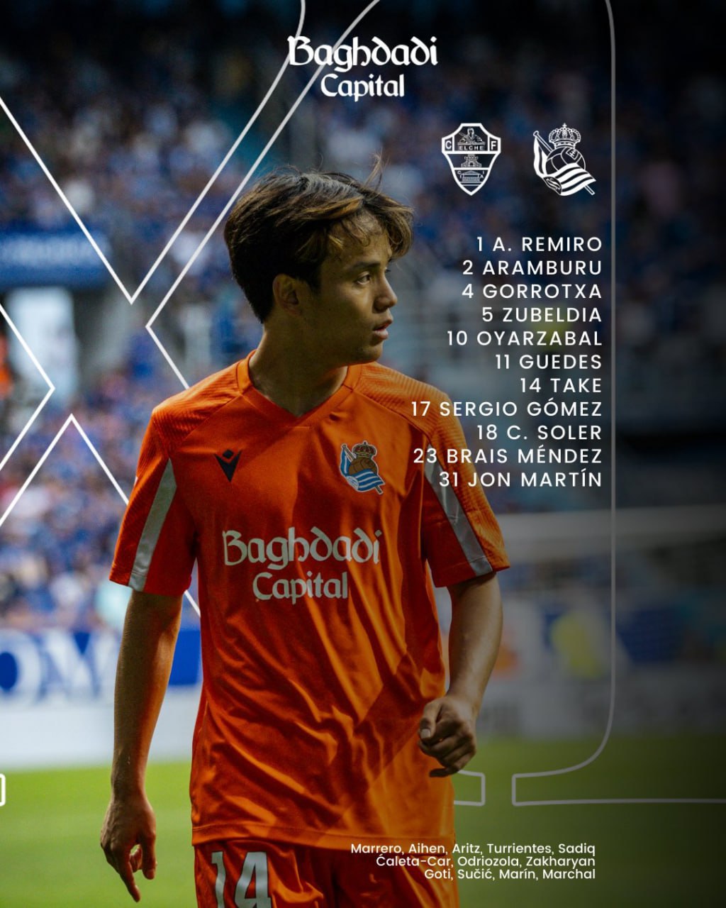 Арсен Захарян в запасе Реала Сосьедад на игру 12 го тура Ла Лиги против Эльче Старт матча в 23 00 по мск