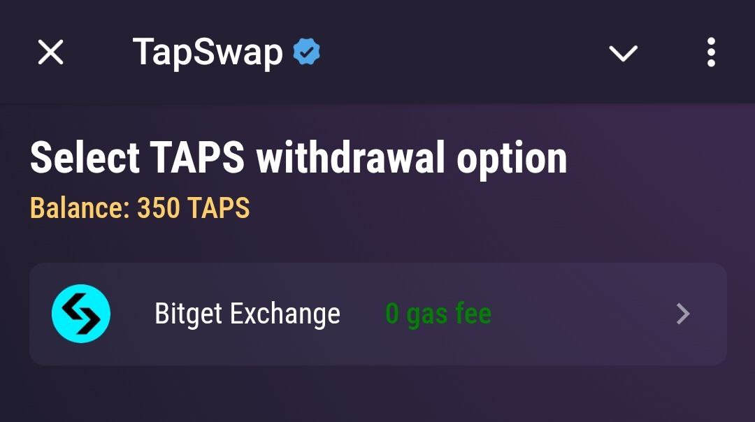 TAPSWAP открыли вывод монет на Bitget.