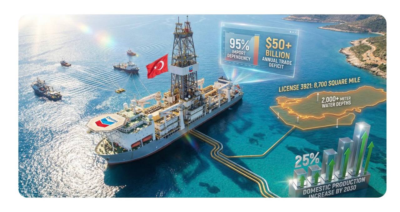 Турция ведет переговоры c Chevron о совместной разведке нефти и газа Bloomberg Государственная энергетическая компания Турции ТРАО ведет переговоры с американской Chevron о совместной разведке нефти и газа передает Bloomberg со ссылкой на турецкого чиновника знакомого с ходом переговоров По его словам TPAO будет сотрудничать с Chevron в области сейсмических исследований и бурения Потенциальное соглашение является очередным шагом Анкары по наращиванию производства энергоресурсов на фоне общего потепления отношений между США и Турцией отмечает агентство В начале января ТРАО подписала с другой Американской компанией ExxonMobil меморандум о взаимопонимании по разведке нефтегазовых ресурсов на шельфе Черного и Средиземного морей Пока неясно в каких регионах планируют сотрудничать компании TPAO уже ведет деятельность в Черном море Ираке России и Сомали а ранее бурила в восточном Средиземноморье где Chevron разрабатывает месторождения в израильских и кипрских водах В последние годы Анкара стремится сократить свою почти полную зависимость от импорта нефти и газа за счет увеличения внутреннего производства и расширения деятельности TPAO за рубежом