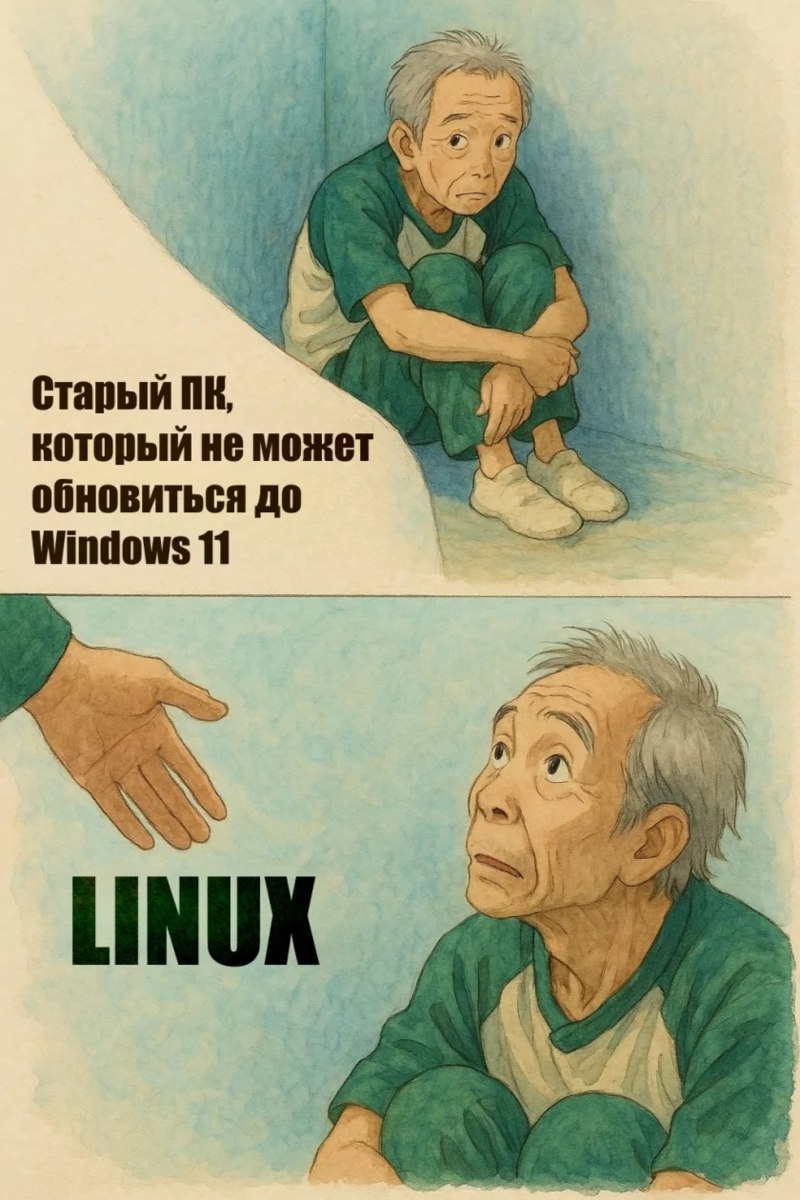 14 октября 2025 года Microsoft прекратит поддержку Windows 10. Это затронет 240 млн компьютеров. Что компания советует сделать людям? Конечно же, перейти на Windows 11 с «копилотом» и меню «Пуск» на React Native, которое при нажатии грузит CPU на 80 %. Вместо всего этого можно поставить Linux. Для многих это отличный способ оживить старые ПК без лишних трат. Даже появилось целое движение «Конец десятки», которое дает советы по установке. -новости