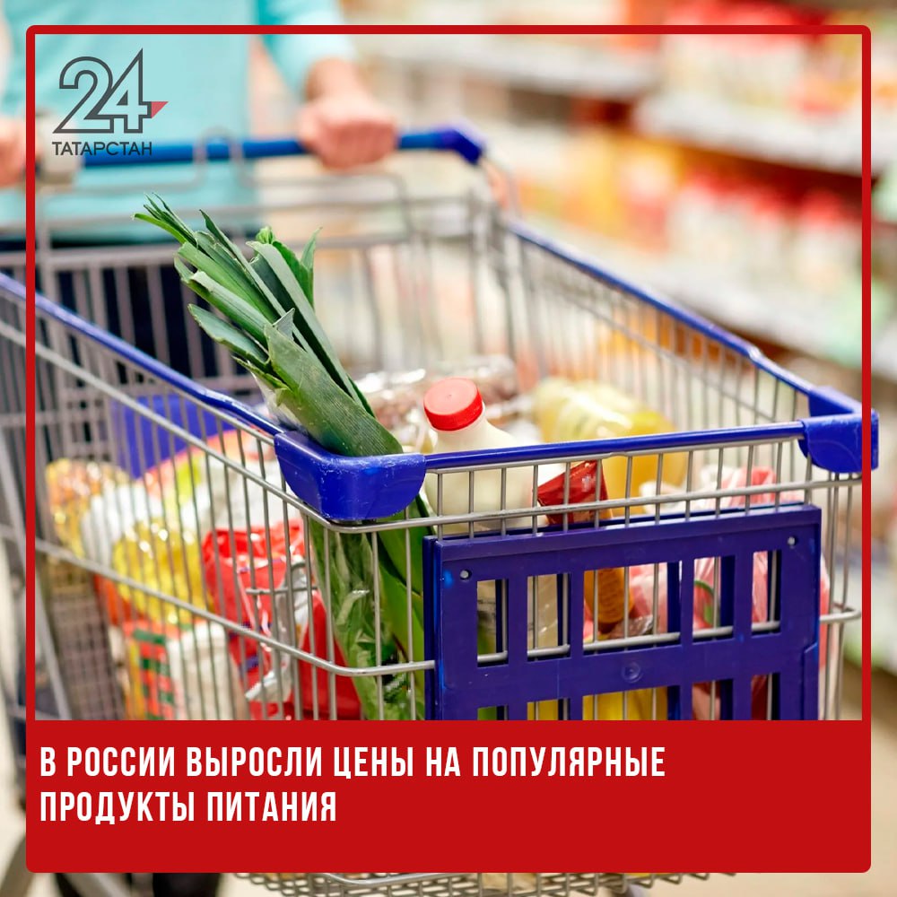 В России выросли цены на популярные продукты питания  В первой половине сентября 2024 года в России выросли цены на популярные продукты питания, включая сливочное масло, хлеб, огурцы, ветчину, сыр и кофе.  В период с 1 по 15 сентября средний чек за сливочное масло вырос на 5,3 процента, до 200 рублей за 180 граммов, за огурцы — на 4,5 процента, до 115 рублей за 500 граммов.  В свою очередь, стоимость буханки белого хлеба увеличилась в среднем на 2,4 процента, до 43 рублей, а 200 граммов ветчины подорожали на 1,9 процента, до 214 рублей. Что касается растворимого кофе и сыра, то чек за первый вырос на 1,5 процента, до 199 рублей, за второй — на 1 процент, до 212 рублей за 200 граммов.   -24