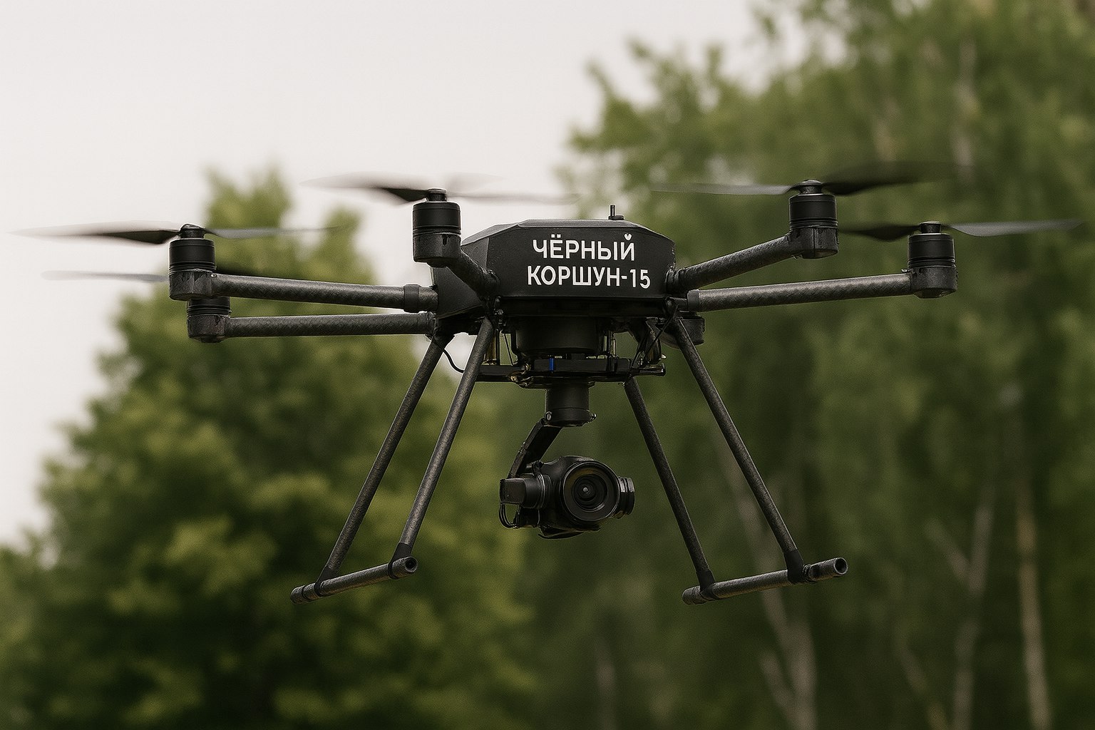 В России стартовали полномасштабные испытания нового грузового дрона В России стартовали полномасштабные испытания нового мультироторного грузового дрона под названием Черный коршун 15 ЧК 15СВО Этот инновационный аппарат способен поднимать полезную нагрузку весом до 100 килограммов что значительно расширяет возможности доставки грузов в сложных и опасных условиях Созданный для работы в зонах боевых действий высокой интенсивности дрон призван облегчить логистику на поле боя и повысить эффективность снабжения Его Читать на сайте ИА Бизнес код дрон технологии