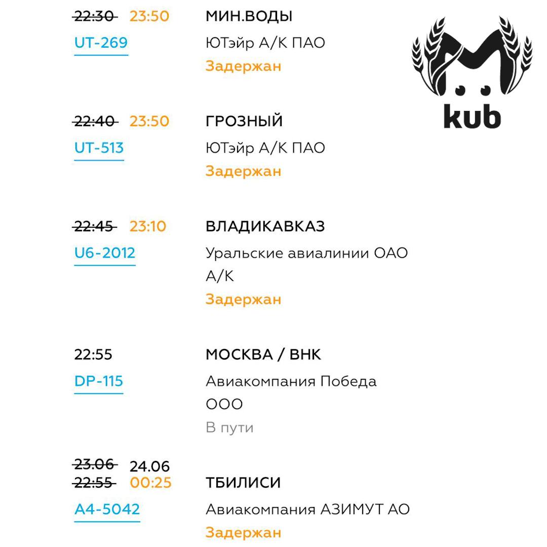 Семь самолётов ушли на запасные аэродромы из-за непогоды в Сочи. Ливень с грозой стали причиной задержки рейсов из Тбилиси, Грозного, Владикавказа, Минеральных вод и Калуги.