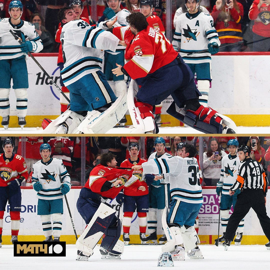 Драка двух вратарей Редкий случай в НХЛ Бобровский и Неделькович зарубились прямо на льду Конфликт возник в третьем периоде встречи Флориды и Сан Хосе Алекс несколько раз ударил нападающего Пантерз Эвана Родригеса Сергей всё видел Поэтому выехал из ворот и заступился за партнёра Оба кипера получили по семь минут штрафа И для Бобровского и для Недельковича это первый бой в НХЛ Надолго запомнится Match TV