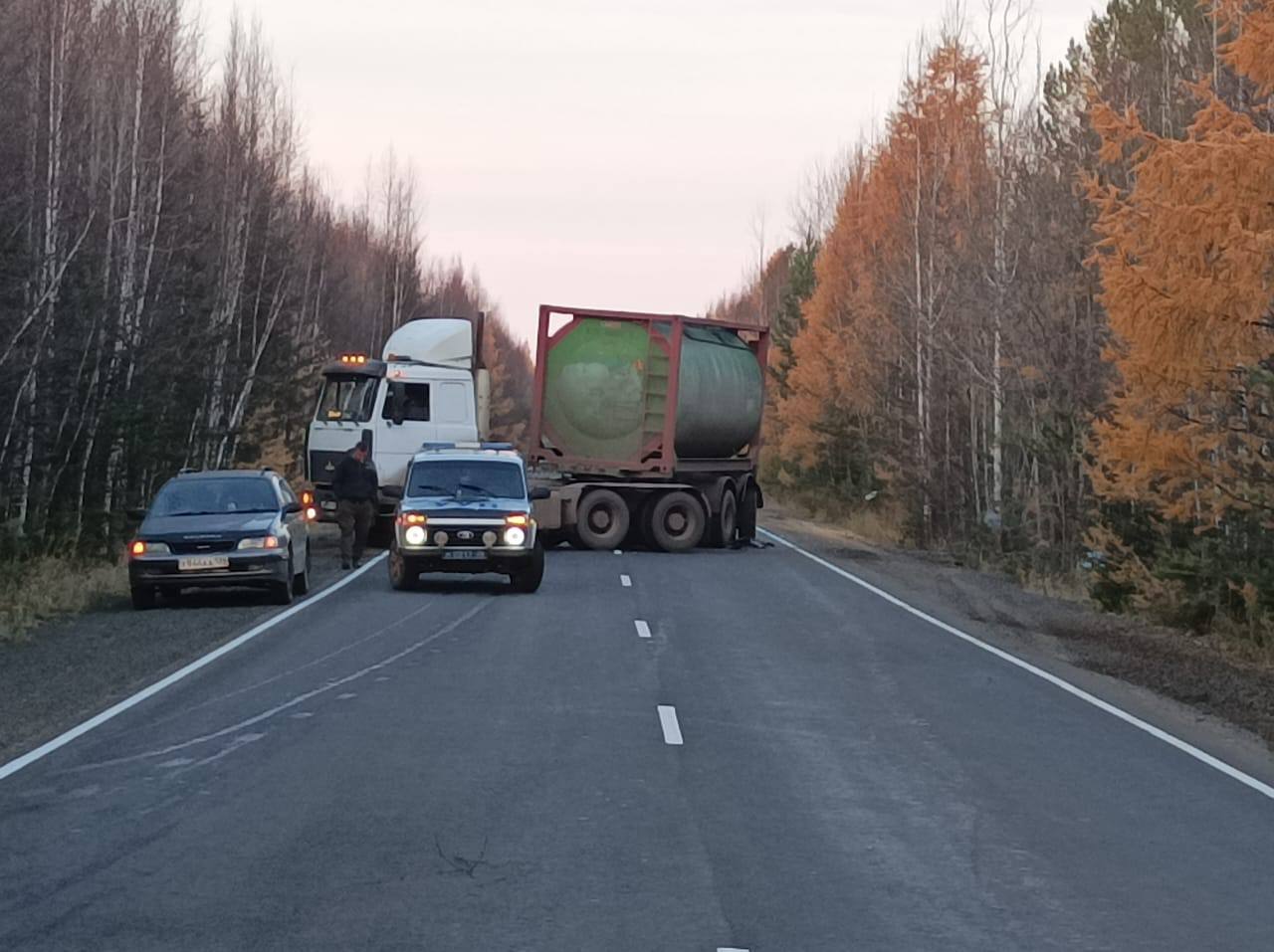 Водитель иномарки врезался в мертвого медведя и перевернулся в Усть-Илимском районе  Инцидент произошел на 138-м км трассы Братск-Усть-Илимск утром 7 октября. Предварительно установлено, что 50-летний водитель Lifan, двигающийся со стороны Братска, врезался в хищника, находившегося на проезжей части, после чего съехал в кювет и перевернулся.   Почти сразу же для оказания помощи в ДТП остановился проезжающий мимо водитель грузовика "МАЗ". В этот момент со стороны Усть-Илимска двигалась 36-летняя женщина — водитель Mazda СХ 5, и, не успев оценить ситуацию, столкнулась с большегрузом, который частично перегородил дорогу.  В результате никто из людей не пострадал. Лежавший на дороге медведь во время столкновения с иномаркой уже был мертвым. Вероятно, ранее его сбил другой автомобиль. Сотрудники полиции проводят проверку, выясняют все обстоятельства произошедшего.