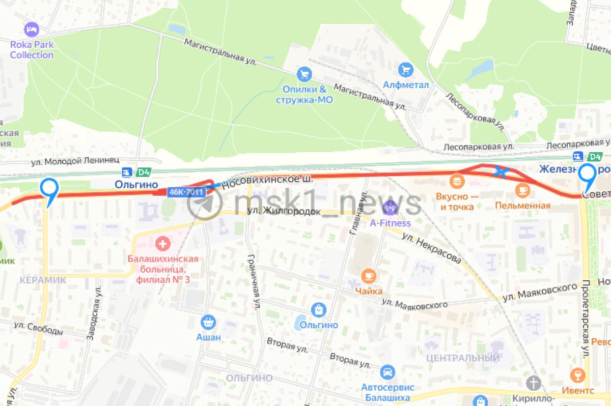 В Железнодорожном наконец-то станет меньше пробок. Там построят новый путепровод и расширят Носовихинское шоссе. Работы будут проводить на участке от станции МЦД-4 Ольгино до Железнодорожной. Под реконструкцию пойдёт около 2,5 километров Носовихинского шоссе. Путепровод построят возле станции «Ольгино» на месте железнодорожной ветки, которую ликвидируют. Вместе с тем снесут ТЦ «Заречье», гаражно-строительные кооперативы № 19 и № 36, здания шиномонтажа и другие строения возле МЦД «Железнодорожная». Стройка продлится три года. На неё потратят 7,2 млрд рублей. Прислать новость