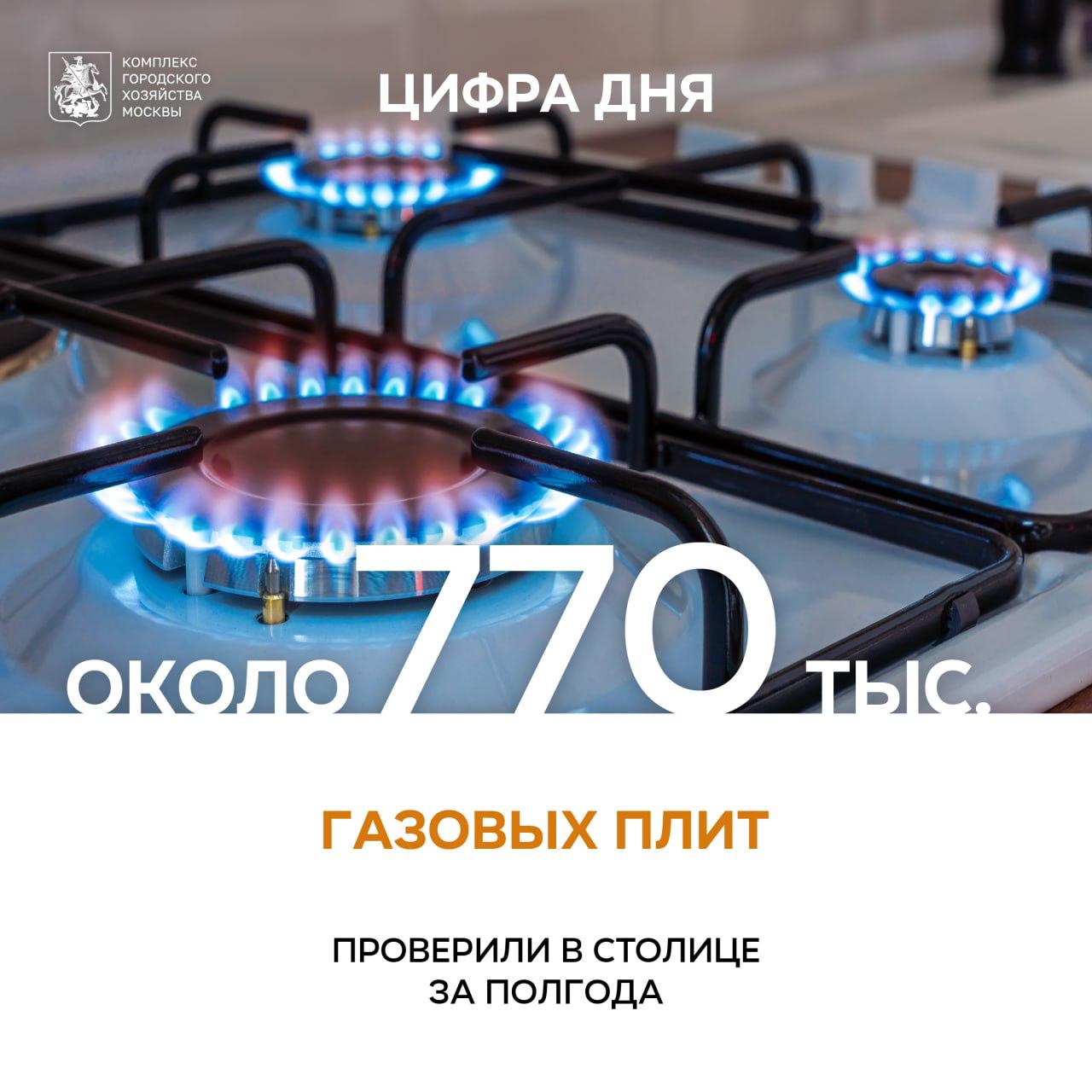 Около 770 тыс. газовых плит проверили в столице за полгода  Как сообщил заместитель Мэра Москвы Петр Бирюков, проверки проводятся для обеспечения безопасной эксплуатации бытового газового оборудования. При выявлении мелких неисправностей специалисты устраняют их на месте. В случае серьезных нарушений составляются рекомендации и обеспечивается исключение угрозы. Ответственность за содержание плит несут собственники или наниматели жилых помещений.