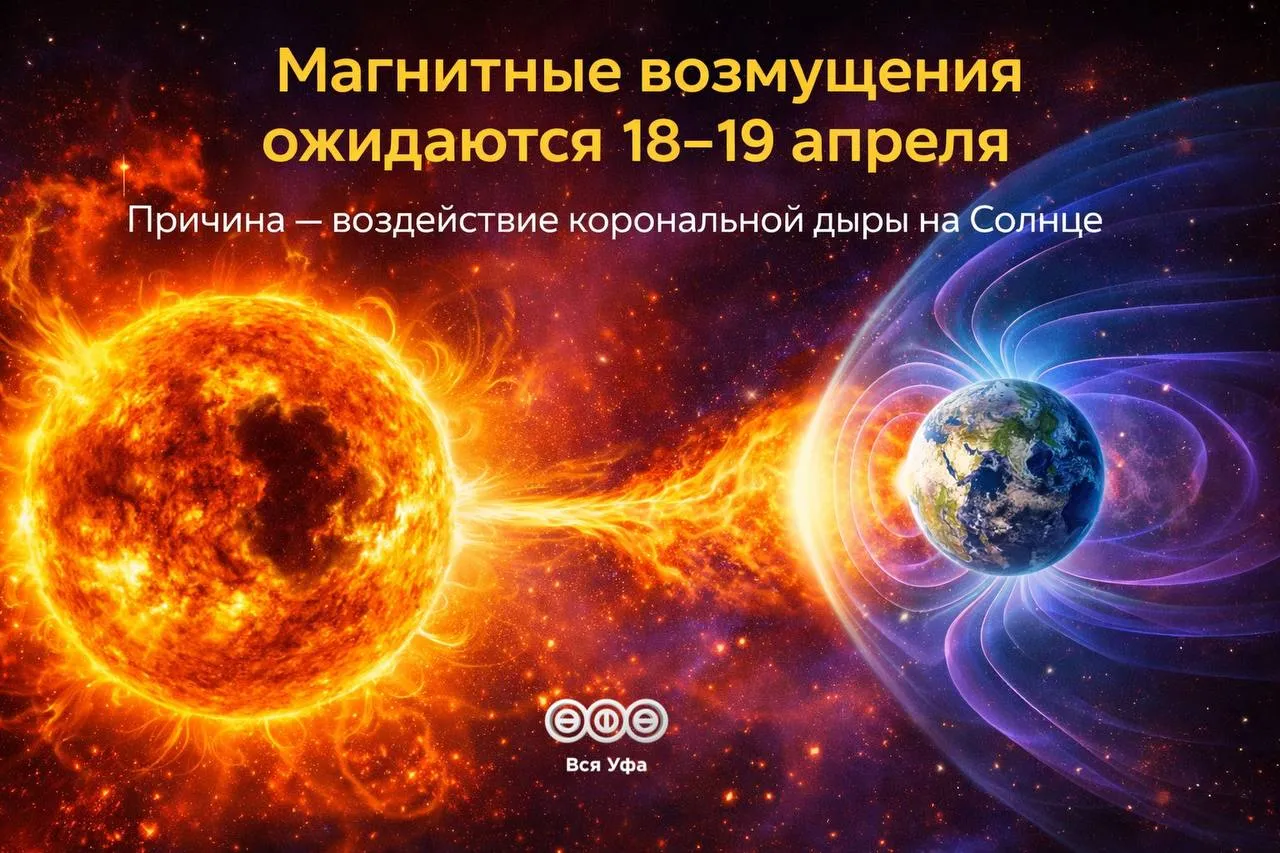 Магнитные возмущения ожидаются 18 19 апреля Причина воздействие корональной дыры на Солнце При этом специалисты отмечают что в целом сохраняется период космического затишья