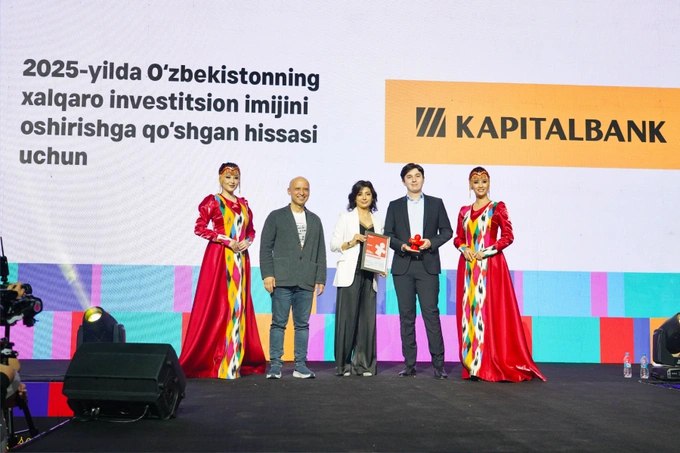 На VII Ташкентском международном фестивале рекламы TAF 25 Капиталбанк получил специальную награду За вклад в повышение международного инвестиционного имиджа Узбекистана Премия учреждена Комитетом по развитию конкуренции и защите прав потребителей совместно с Маркетинговой ассоциацией Узбекистана и вручается компаниям чьи проекты усиливают доверие к стране на мировой арене реклама www gazeta uz ru 2025 10 13 kapitalbank