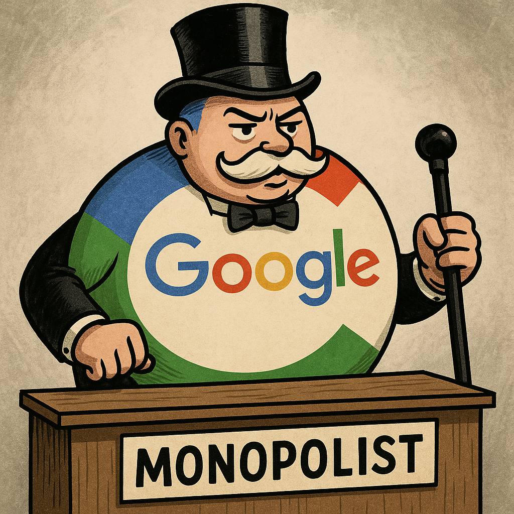 Google признали монополистом: рынок цифровой рекламы ждут перемены Федеральный суд США вынес историческое решение: Google виновен в монополизации рынка цифровой рекламы. Компанию уличили в искусственном поддержании доминирования через сервисы Google Ad Manager — теперь суд может обязать продать часть бизнеса Что важно: • Это уже второе антимонопольное дело против Google первое касалось поисковых сервисов • Решение затронет ключевые инструменты — рекламные серверы и биржи • Google намерены обжаловать вердикт. Георгий Волков, член Общественного совета при Минцифры. Компанию ждет принудительный раздел — и это касается не только рекламных сервисов – Давно было пора поставить Google на место