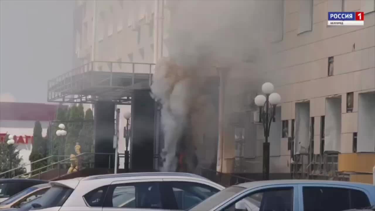 Атака БПЛА на Октябрьский районный суд в Белгороде