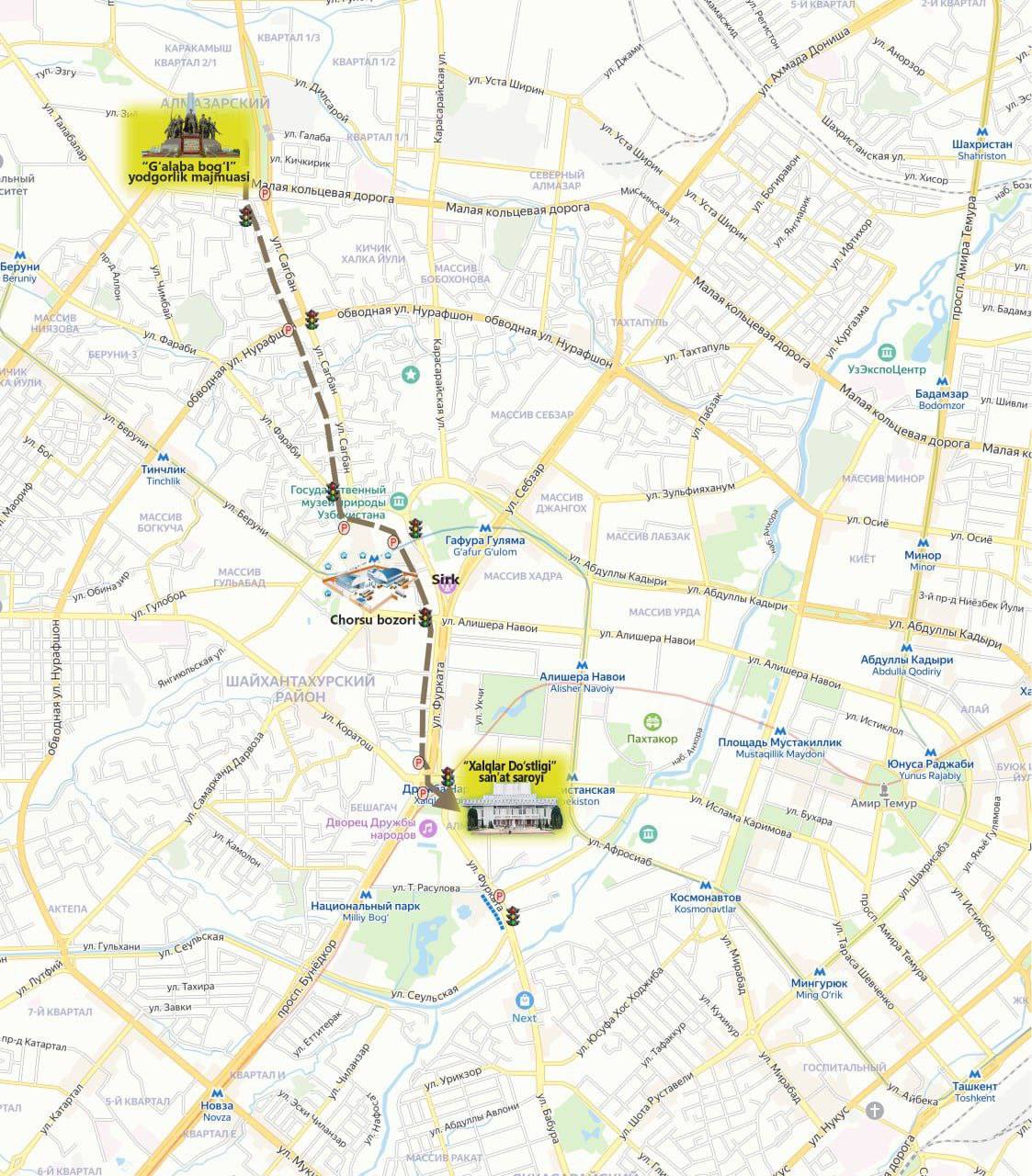 Завтра в Ташкенте пройдёт конный парад ко Дню государственного флага в ряде районов ограничат движение 18 ноября в Ташкенте состоится конный парад и демонстрационные выступления военнослужащих посвящённые 34 й годовщине принятия Государственного флага Республики Узбекистан Начало 15 00 Парк Победы Маршрут Парк Победы Музей природы Чорсу Цирк Дворец Дружбы народов Ограничения движения 15 00 17 00 Будут перекрыты участки улиц   Каракамыш Сагбан по Сагбан до Малой кольцевой   Малая кольцевая Сагбан до Нурафшон Сагбан   Нурафшон Сагбан до Фароби Сагбан   Заркайнар Сагбан по Заркайнар до Алишера Навои   Заркайнар Алишер Навои по Фуркат до Ислама Каримова   Фурката Ислама Каримова до Фурката Бешагач Подпишитесь и следите за актуальными новостями на нашем канале   telegram me joinchat AAAAAEEdc qam7052mnXKA