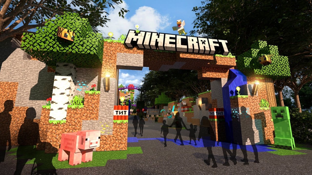 Mojang и Merlin Entertainment объединяться в создании тематического парка развлечений. На него потратили около 110 миллионов долларов.   Можно посмотреть на концепт-арты того как он будет выглядеть.  Открытие планируется в 2026-2027 года, в Англии и США.