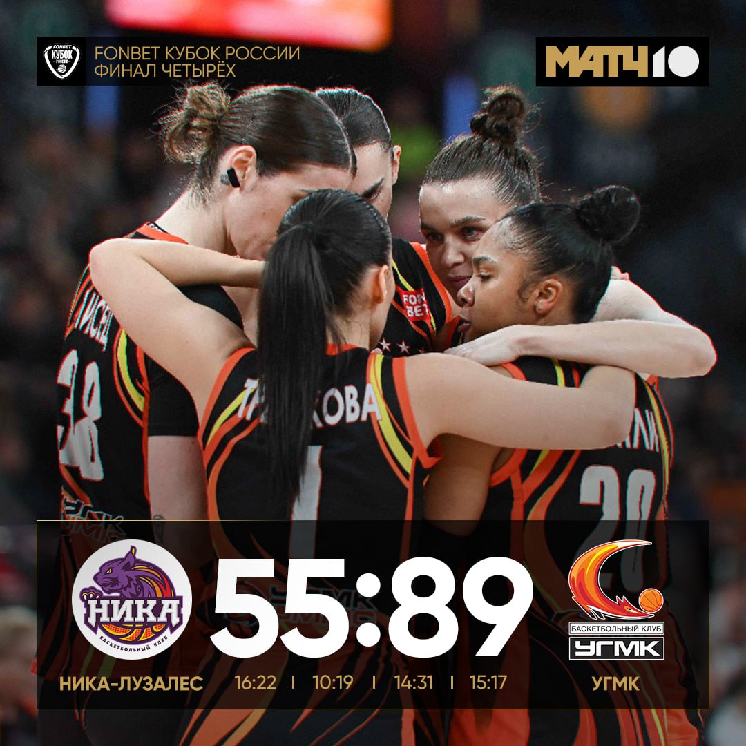 Баскетболистки УГМК снова выиграли FONBET Кубок России В четвёртый раз подряд Без сомнений лучшая команда страны В очередной раз доказано Match TV