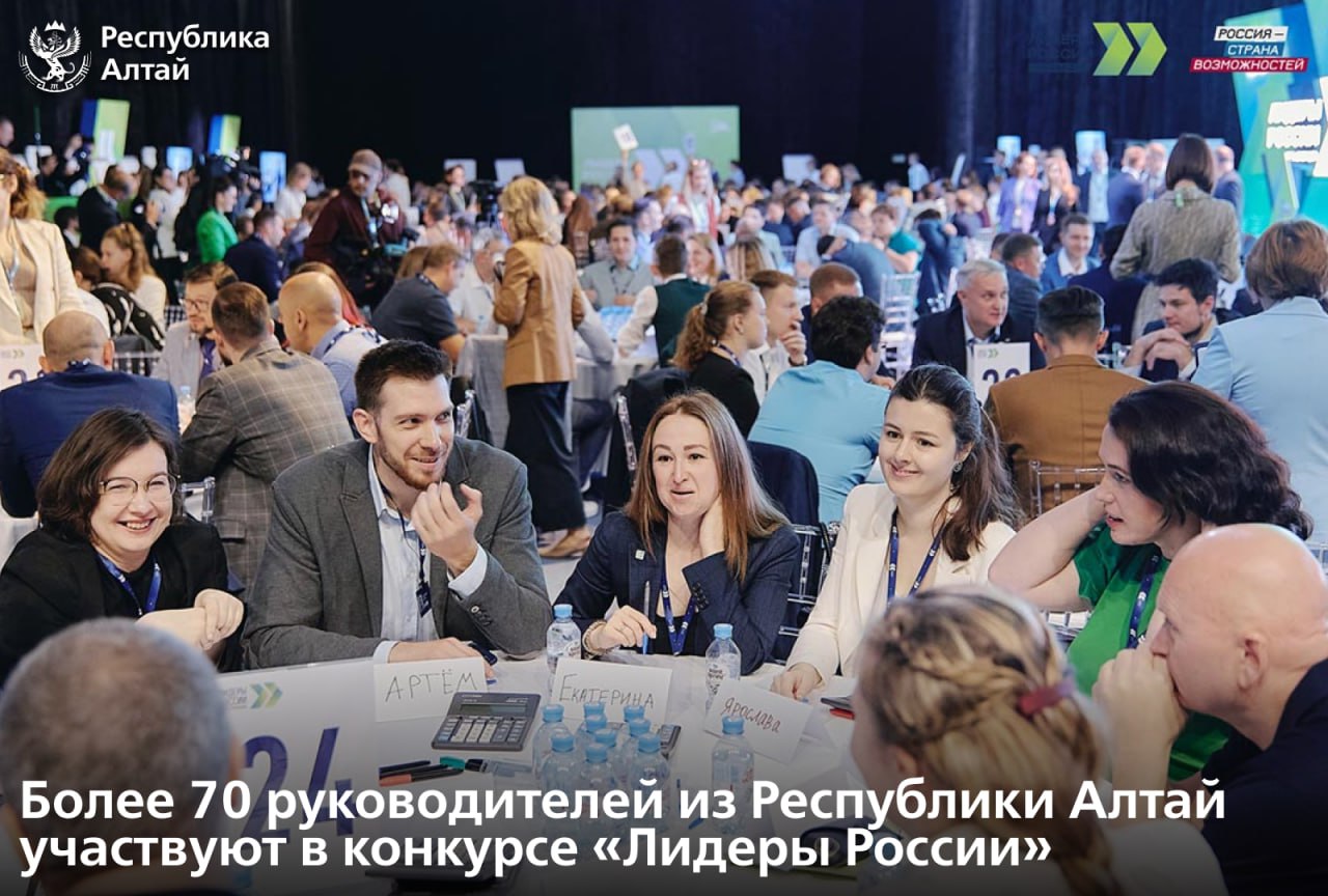 На участие в конкурсе Лидеры России зарегистрировались более 75 тыс участников из 89 российских регионов и 66 стран мира В их числе 73 управленца из Республики Алтай Сейчас участники готовятся к дистанционному этапу в ходе которого каждый из них пройдет тесты для оценки управленческих компетенций Результаты команды будут формироваться по сумме баллов ее участников По итогам составят рейтинг на основании которого определят полуфиналистов Онлайн полуфиналы проекта пройдут в апреле мае 2026 года Очные финалы пройдут летом 2026 года Напомним конкурс управленцев Лидеры России проводится с 2017 года по распоряжению Президента Российской Федерации Подписаться в МАХ