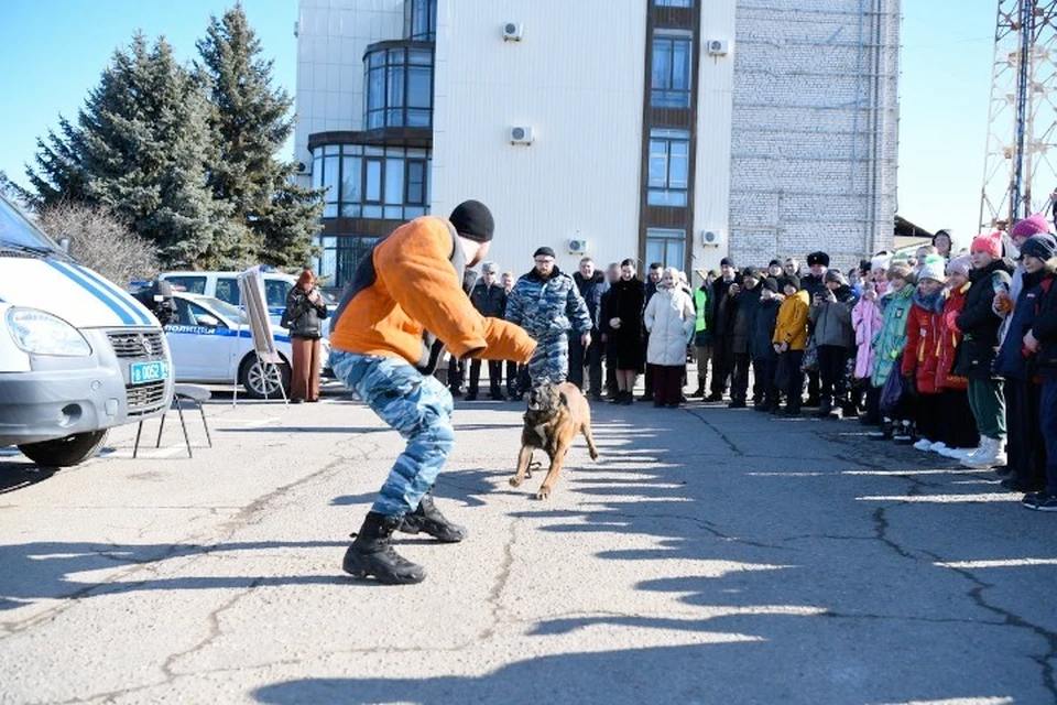 Самые сильные и смелые: В Луганске состоялись показательные выступления сотрудников силовых структур    Глава ЛНР Леонид Пасечник вместе с молодежью посетил Управление ГИБДД МВД по Луганской Народной Республике. Там гости увидели показательные выступления сотрудников силовых структур. После чего ребята попробовали кулеш на настоящей полевой кухне.  - Получил большое удовольствие, побывав на этом мероприятии. Вместе с детьми на одной из площадок посмотрели, как сотрудники МЧС и скорой помощи оказывали помощь пострадавшему в ДТП. На других точках ребята увидели спецтранспорт ГИБДД, подразделений Военной автомобильной инспекции Минобороны России, МЧС, а также лабораторию безопасности с целым комплексом самых разных инструментов, - рассказал глава ЛНР.  Кинологи подготовили выступления со своими четвероногими помощниками. Кроме того, ребятам представили выставку оружия времен Великой Отечественной войны, рассказали, как вести себя со взрывоопасными предметами. Им очень понравилась выставка и выступления. Ребята задавали много вопросов и интересовались всем происходящим.