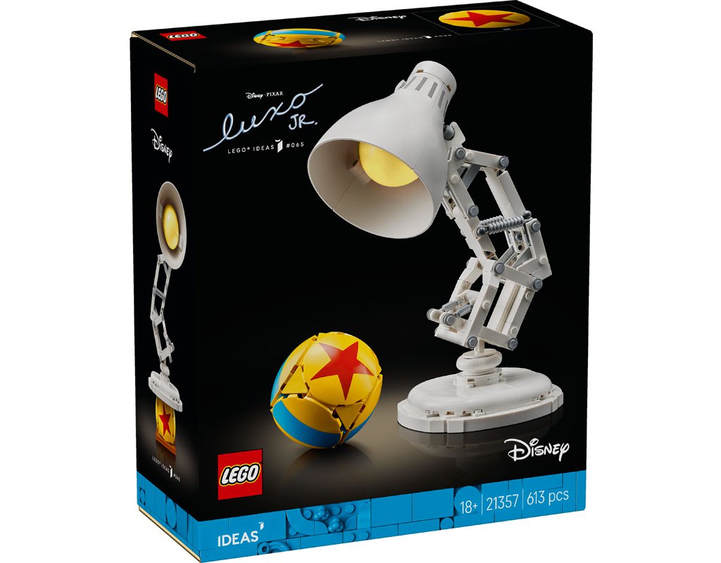LEGO заколлабились с Pixar и анонсировали набор с Люксо-младшим — той самой лампой, ставшей талисманом анимационной студии, основанной Джорджом Лукасом и выкупленной Стивом Джобсом в 1986 году. В наборе будет 613 деталей. Стоимость — 5700 руб.