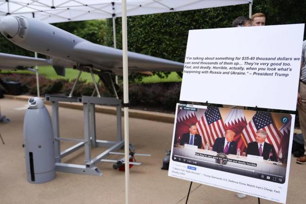 Соединенные Штаты представили недорогой боевой беспилотник LUCAS  Low-Cost Unmanned Aerial System , разработанный компанией SpektreWorks из Аризоны, чтобы конкурировать с иранским дроном-камикадзе Shahed-136.   По данным SpektreWorks, аппарат построен на базе платформы FLM 131 с высокосовместимыми системами наведения, оптимизированными по размеру, весу и энергопотреблению  SWaP .
