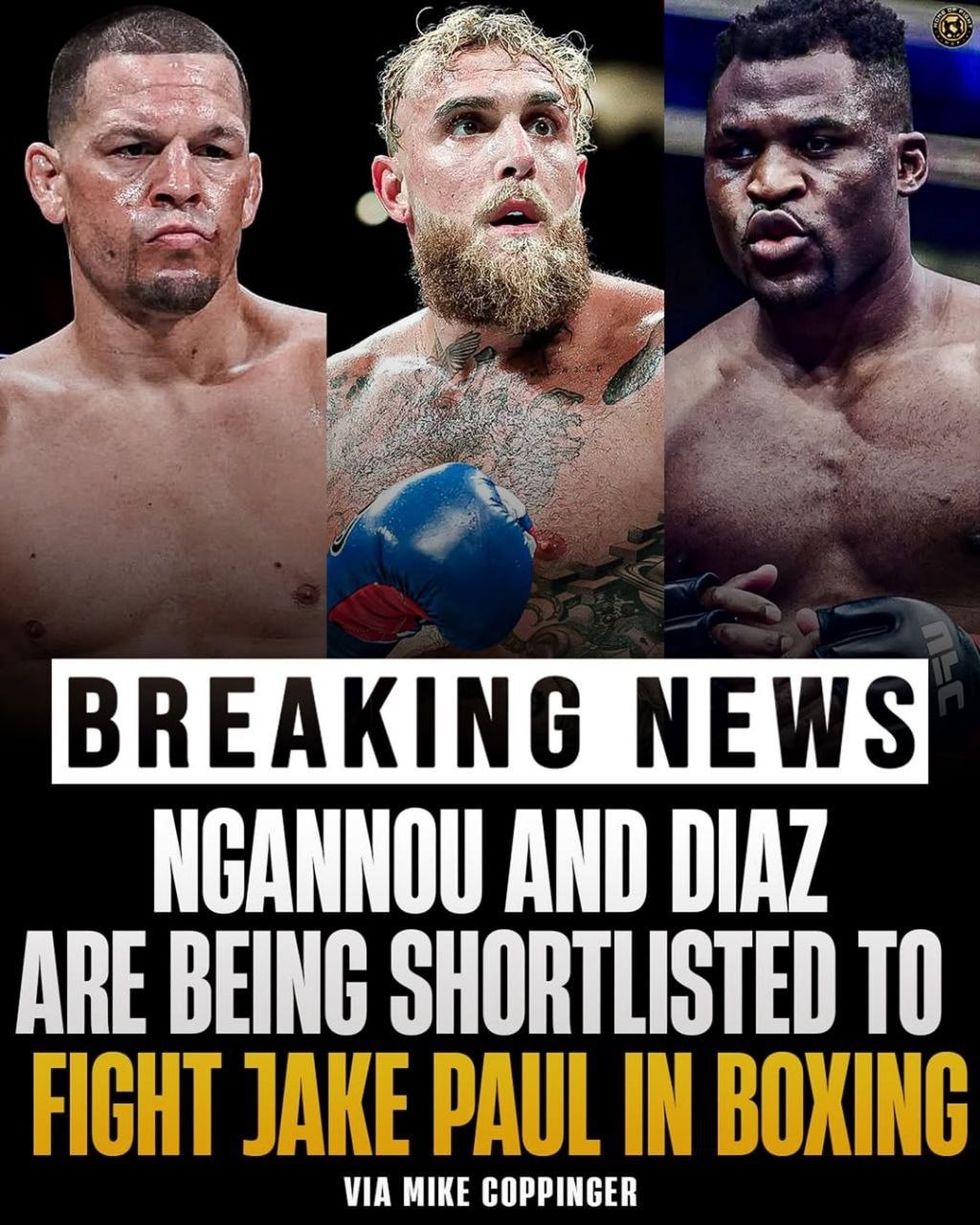 Фрэнсис Нганну и Нейт Диас рассматриваются в качестве замены Джервонте Дэвису Изначально запланированный бой с Джейком Полом может оказаться под угрозой срыва после того как выяснилось что у Дэвиса есть новые обвинения в домашнем насилии telesportudar