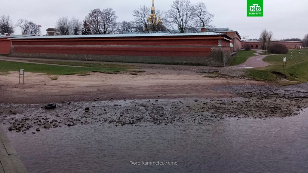 Циклон Quiteria накануне принес в Петербург не только мокрый снег с ветром, но и буквально угнал воду из Невы. Например, вчера значительно обмелел берег у Петропавловской крепости. Всё дело в  восточном ветре.  Зато сегодня после ухода циклона в сторону Финляндии ветер поменялся на южный и юго-западный. А это значит, что воды Балтики с залива снова загнали воду обратно в Неву. Ее уровень повысился до 2 метров.  Многие спуски от набережных к воде в центре Петербурга сейчас залиты, ступенек не видно. Но уже совсем скоро природа успокоится, а уровень воды в Неве придет в норму, сообщает главный синоптик города Александр Колесов.