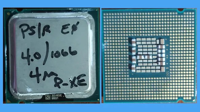Компания Intel как и прочие игроки рынка нередко работает над какими то продуктами которые по итогу не запускают в серию И порой мы узнаём о них только спустя много лет К примеру пользователь Reddit поделился фотографиями процессора Pentium Extreme Edition 980 который каким то образом попал ему в руки Линейка Pentium Extreme Edition вышла в 2005 2006 году и на её вершине была модель Pentium Extreme Edition 965 с двумя ядрами и частотой 3 733 ГГц Pentium Extreme Edition 980 в свою очередь выделяется частотой в 4 ГГц что по тем временам было весьма впечатляюще