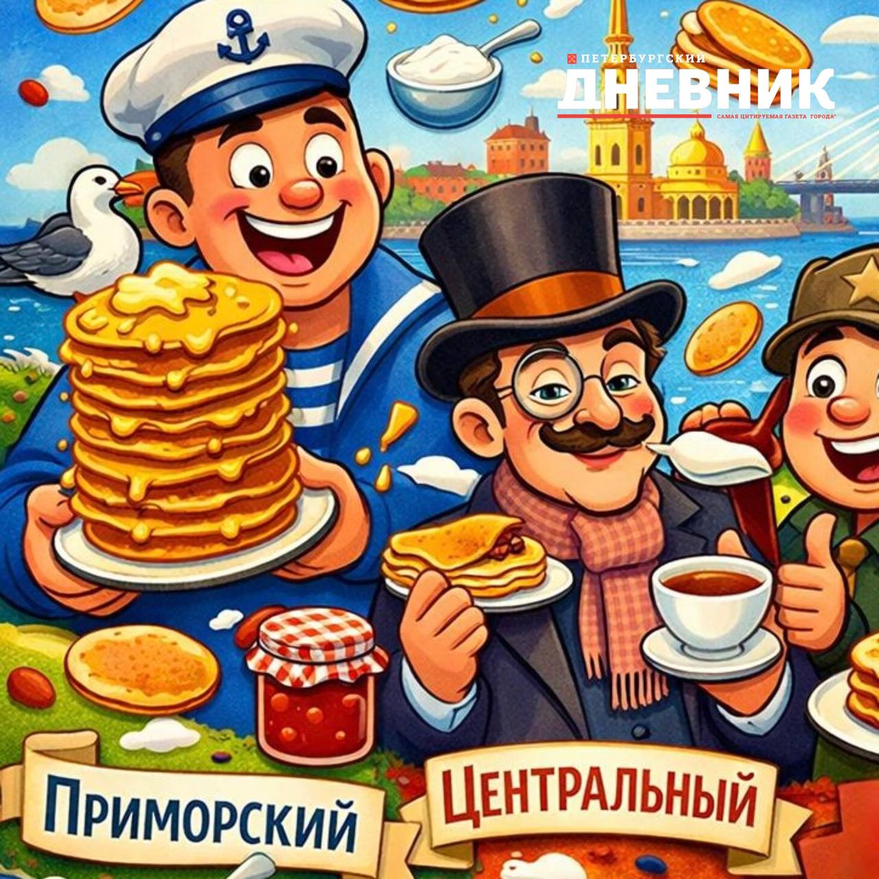 Аналитики определили самые блинные районы Санкт Петербурга Лидером стал Приморский район здесь сразу 15 блинных Совсем немного отстаёт Центральный район с 14 заведениями Третье место делят Московский и Калининский районы по 12 блинных в каждом А вот самые активные любители блинов живут в Центральном Василеостровском и Приморском районах Фото DALL E Подписаться на Петербургский дневник в МАХ